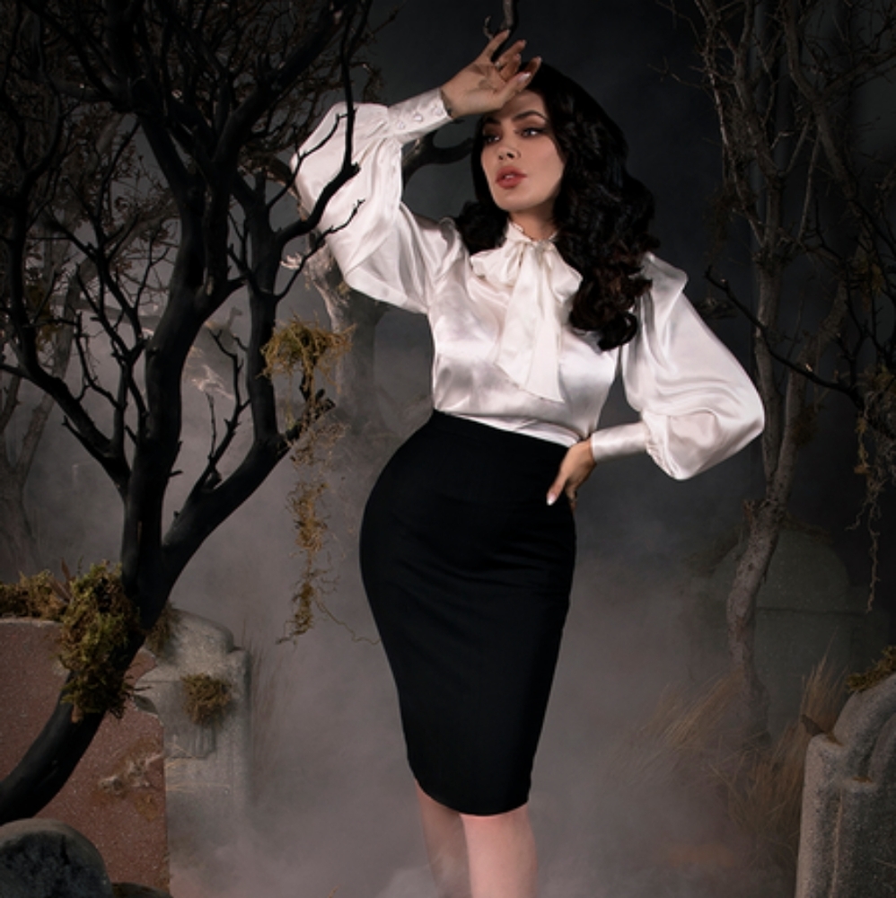 La Femme en Noir Sleepy Hollow Ichabod Pencil Skirt in Black, 3XL NWT